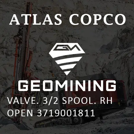 3719001811 КЛАПАН  3/2 ЗОЛОТНИКА  ПРАВЫЙ ОТКРЫТЫЙ Atlas Copco / Epiroc